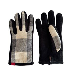 Woolrich Plaid 100% Wool Gloves
